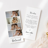 Bridesmaidフォトストリップ4写真提案カード セーブザデート