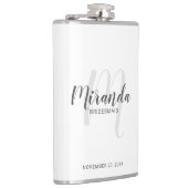 Bridesmaidフモダンロパーソナライズされたスクのスクリプト フラスク (右)