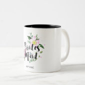 Bridesmaidフローラウォーター結婚カラー ツートーンマグカップ (正面右)