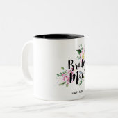 Bridesmaidフローラウォーター結婚カラー ツートーンマグカップ (正面左)