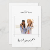 Bridesmaidブライダルパーティ提案フォトカード 招待状 (正面/裏面)