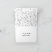 Bridesmaidプロポーザルおもしろい、ダスティブルースクリモダンップ カード (内部)