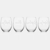 Bridesmaidプロポーザルモダンスクリプシンプルト ステムなしワイングラス (裏面)