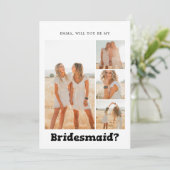 Bridesmaidプロポーショはっきりしたンよくはしゃぐコラージュ 招待状 (スタンド正面)
