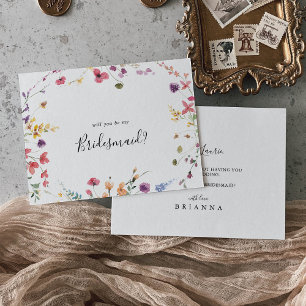 Bridesmaidプロポーショクラシックンのノートカード ノートカード