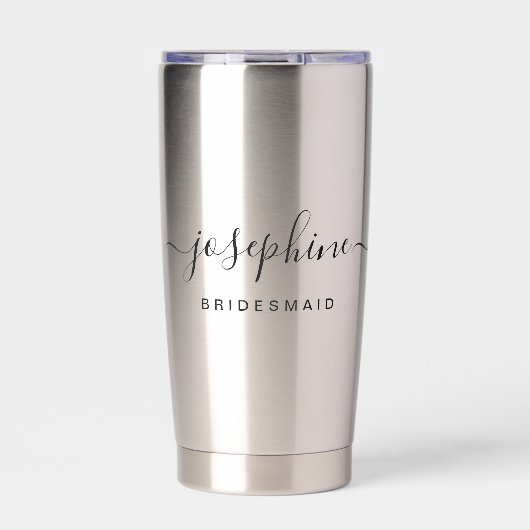 Bridesmaidプロポーショ結婚ン名パーソナライズされた: 保温保冷タンブラー (正面)