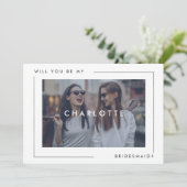 Bridesmaidモダンプロポーショミニマルン写真 案内状 (スタンド正面)