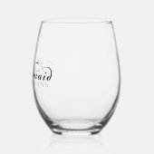 Bridesmaid名スクモダンリエレガント ステムなしワイングラス (左)