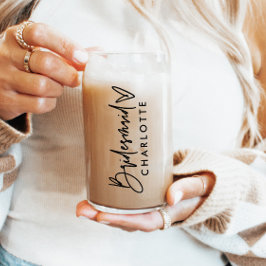 Bridesmaid名パーソナライズされたGiftスクリプモダント ガラス缶