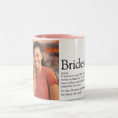 Bridesmaid定義フォト結婚式の引き出物 ツートーンマグカップ (中央)