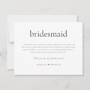 Bridesmaid定義提案カード ノートカード