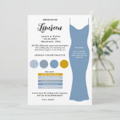 Bridesmaid情報カードテンプレート提案カード 招待状 (スタンド正面)