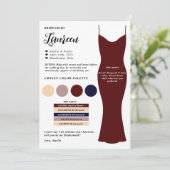 Bridesmaid情報カードテンプレート提案カード 招待状 (スタンド正面)