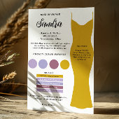 Bridesmaid情報カードテンプレート提案カード 招待状