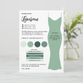 Bridesmaid情報カードテンプレート提案カード 招待状 (スタンド正面)
