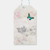 Bridesmaid感謝してい付き/ヴィンテージコラージュ上の蝶 ギフトタグ (裏面)