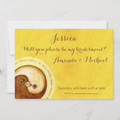 BRIDESMAID招待状金ゴールド鳩カスタマイズ 招待状 (正面)