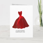 BRIDESMAID招待状- RED Velvet Gown 招待状 (裏面)
