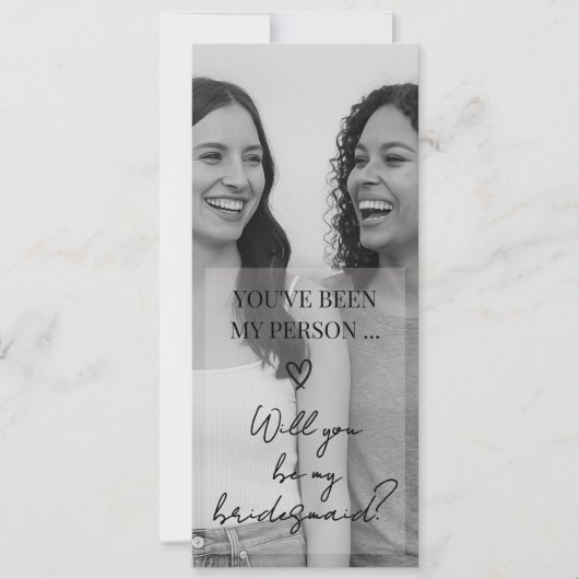 Bridesmaid提案のメモリカードとメモリコラージュ セーブザデート (正面)