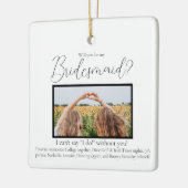 Bridesmaid提案の写真の思い出お気に入りの セラミックオーナメント (左)
