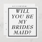 Bridesmaid提案カード – 婚約ブライダルパーティ シーズンカード (正面/裏面)