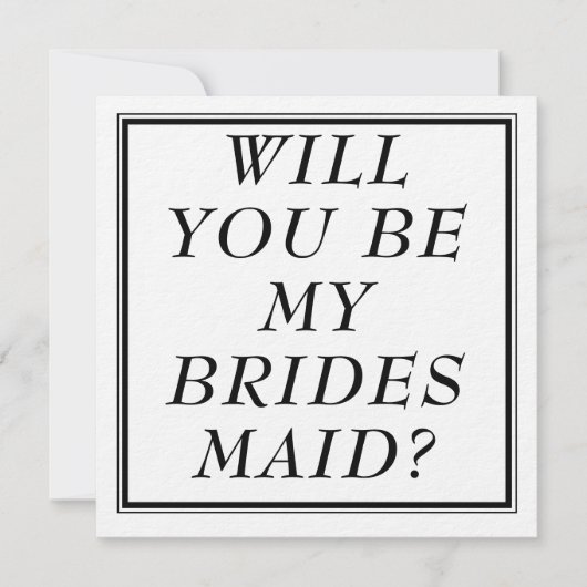 Bridesmaid提案カード – 婚約ブライダルパーティ シーズンカード (正面)