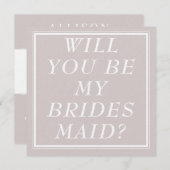 Bridesmaid提案カード – 婚約ブライダルパーティ シーズンカード (正面/裏面)