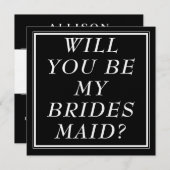 Bridesmaid提案カード – 婚約ブライダルパーティ シーズンカード (正面/裏面)