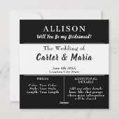 Bridesmaid提案カード – 婚約ブライダルパーティ シーズンカード (裏面)