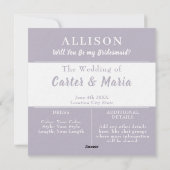 Bridesmaid提案カード – 婚約ブライダルパーティ シーズンカード (裏面)