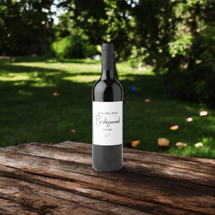 Bridesmaid提案スクリプトとペア ワインラベル