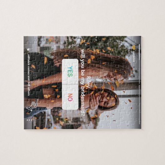 Bridesmaid提案ソーシャルメディアYes/ユニークおもしろいなし ジグソーパズル (横)