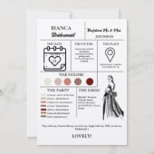 Bridesmaid提案紙+Bridesmaid情報カード 招待状 (裏面)