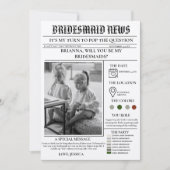 Bridesmaid提案紙+Bridesmaid情報カード 招待状 (正面)