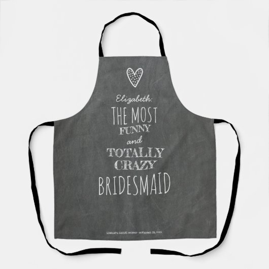 Bridesmaid熱狂するはギフトまおもしろいたは提案に感謝 エプロン (正面)