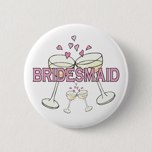 Bridesmaid結婚のIDボタン 缶バッジ (正面)