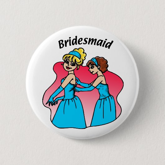 Bridesmaid結婚のIDボタン 缶バッジ (正面)
