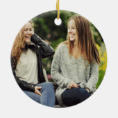 Bridesmaid結婚式の引き出物名またはMonogramスクリプト セラミックオーナメント (裏面)