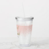 Bridesmaid金ゴールドリングや輪ロ結婚ゴのブライダルシャワー アクリルタンブラー (左)