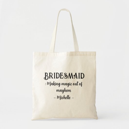 Bridesmaid：メイムから魔法を作る トートバッグ (正面)