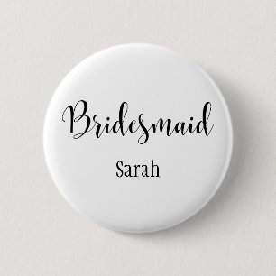 Bridesmaid 2黒いスクリプトタイポグラフィ（名前付き） (30) 缶バッジ