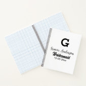 Bridesmaid add name monogramシンプルミニマルモダン ノートブック (内部)
