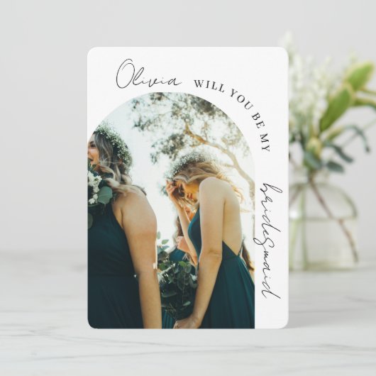 Bridesmaid Arch Photo Proposal Card 招待状 (スタンド正面)