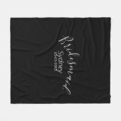 Bridesmaid bachelorette party add name modern  フリースブランケット (正面(横))