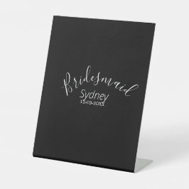 Bridesmaid bachelorette party add name modern  台座サイン