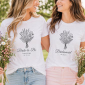 Bridesmaid Bridal Party Wildflower Name トライブレンドＴシャツ