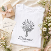 Bridesmaid Bridal Party Wildflower Name トライブレンドＴシャツ