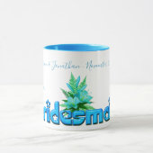 Bridesmaid Cute Personalized Wedding  マグカップ (中央)