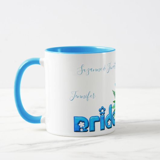 Bridesmaid Cute Personalized Wedding  マグカップ (左)