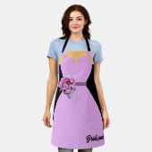 Bridesmaid Dress Lavender with Flower Personalize エプロン (着用した状態)